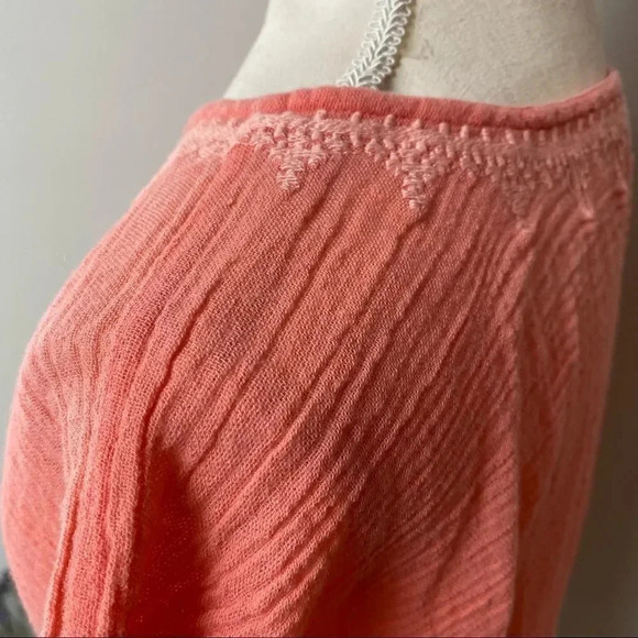 Roller Rabbit Lalla Embroidered Tassel Hem Pink Cotton Top XS Boho Summer - Picture 8 of 15